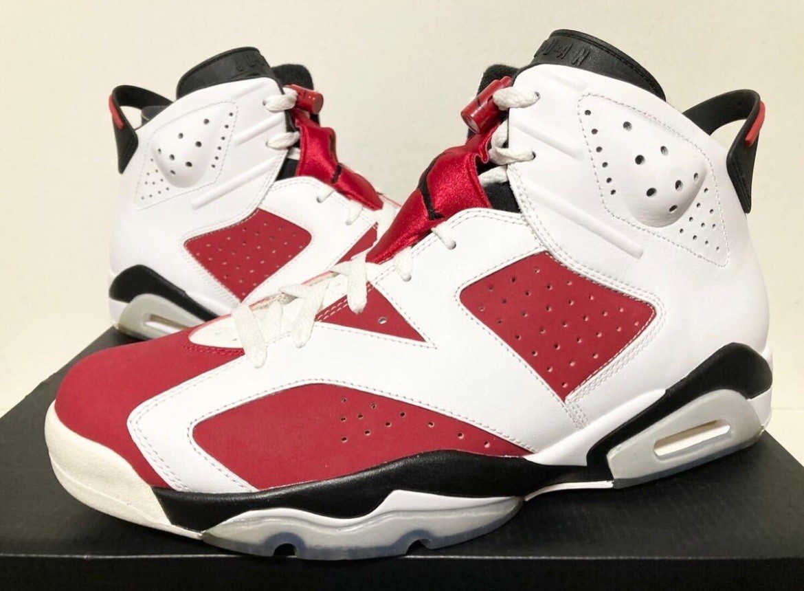 靴 NIKE AIR JORDAN 6RETROCARMINE 384664-160 2014 Nike Air Jordan 6 Retro Carmine 384664-160 sz 9.5 | eBay