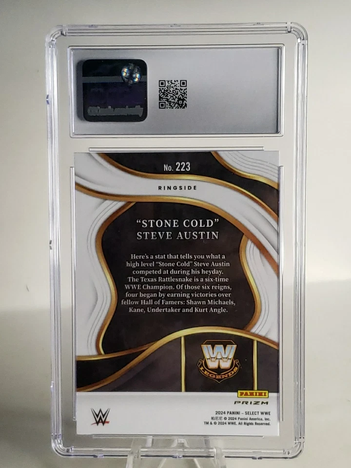 2024 Select WWE Select Silver Ringside Stone Cold Steve Austin CGC 9 Legend - Image 3 of 3