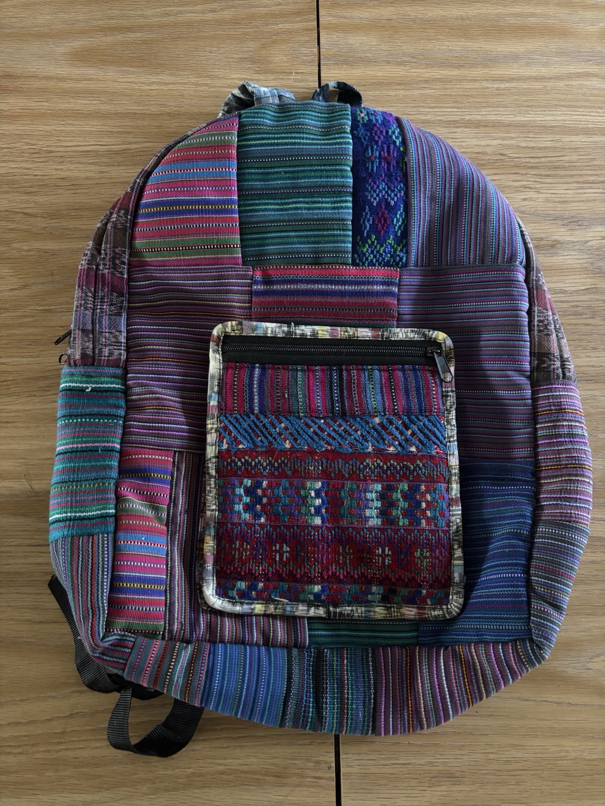 Chichi Patchwork Backpack Handmade Guatemala Hipp… - image 1