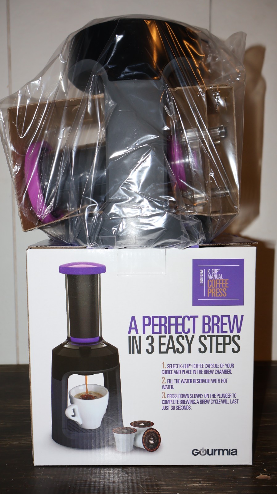 Gourmia K-Cup Manual Coffee Press | Single Serve | New