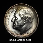 GEM BU SILVER 1960-P  Roosevelt Dime.  UNC