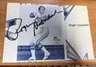 ROGER STAUBACH SIGNED RARE DALLAS COWBOYS CUT OUT FROM SOME BOOK AUTOGRAPHED