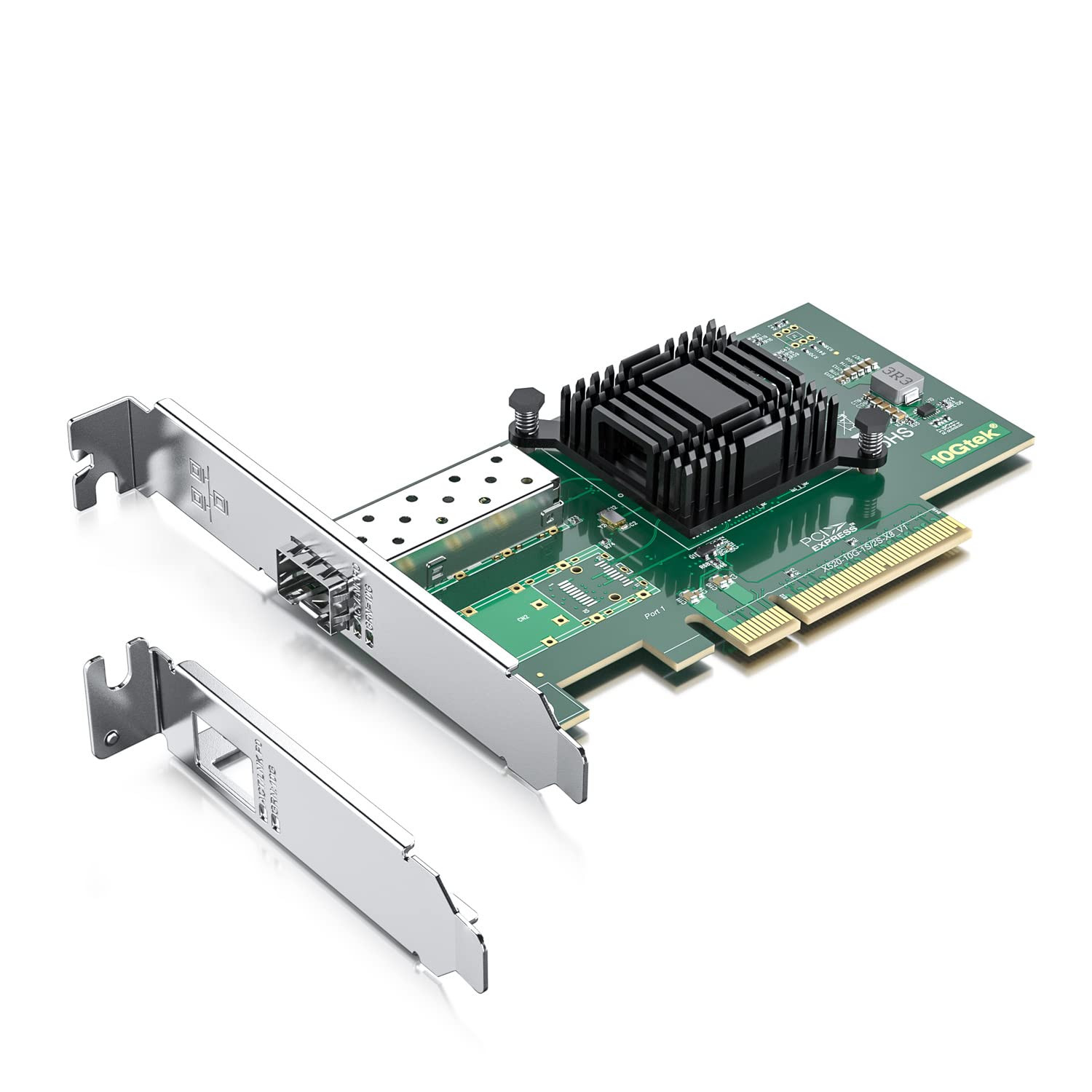 10Gtek 10GbE PCIE Network Card for Intel X520-DA1, 82599EN Chip, Single SFP+