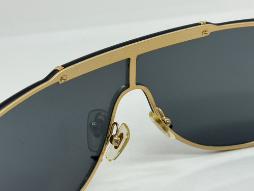 Versace 2140 1002/87 Men's Black Frame with Gold Trim Sunglasses with Gray Lens - Picture 15 of 19