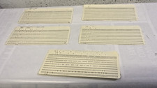 5x VINTAGE MAINFRAME COMPUTER Perforated PUNCH CARDS. IBM 80-column card format