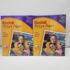 2 Packs New Kodak Picture Paper for Inkjet Prints 8.5 x 11 25 Matte Sheets