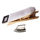 1 Set Mini Clothes Iron Model Miniature Ironing Table Ornament Mini House Adorn