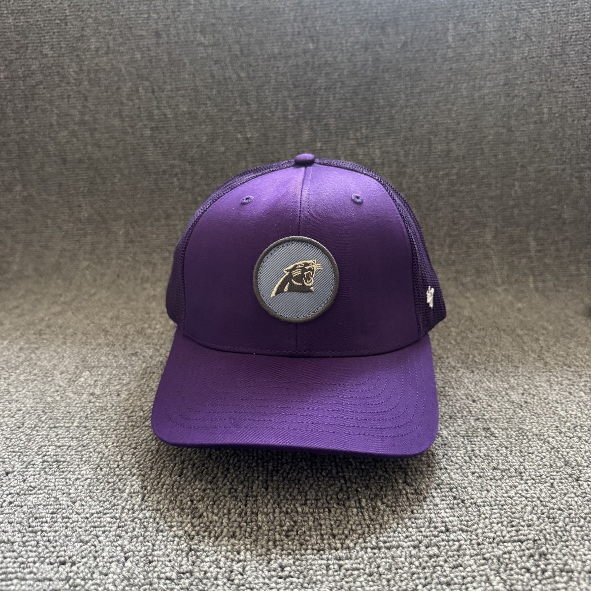 '47 Brand Carolina Panthers Trucker Snapback Purple Curved Brim Hat