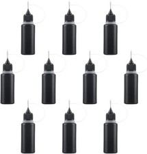 10-Pack 15ml Precision Tip Squeeze Bottles with Metal Needle Tips for Crafting