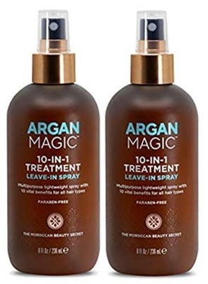 Argan Hair Treatment & Stylizing Spray, 10 in 1, Made in USA, Paraben Free, C...