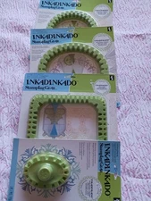 4 PC INKADINKADO STAMPING GEAR + 3 PKG STAMPS NEW