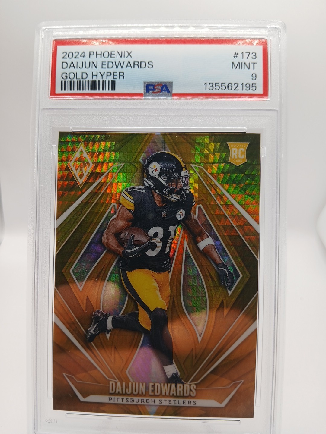 daijun edwards 173 Gold Hyper Psa #9 2024 Phoenix /10 🔥 Steelers
