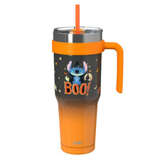 Zak Designs Stitch Halloween 40oz Insulated Tumbler w Handle Straw Ombre