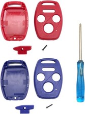 Keyless Entry Key Fob Cover Case Fits for 2003-2012 Accord, 20 Color: Red Blue