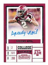 2017 Panini Contenders Draft Picks Speedy Noil Texas A&M Aggies 159