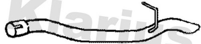 Klarius VO428B Rear Exhaust Pipe Fits Volvo C30 S40 V50