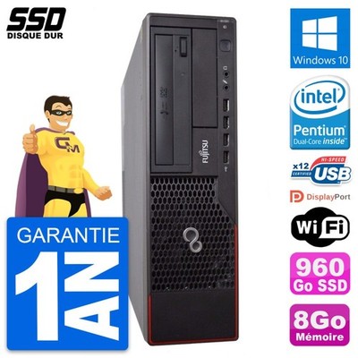 PC Fujitsu Esprimo E700 E90 + Dt Intel G630 RAM 8Go SSD 960Go Windows 10 Wifi