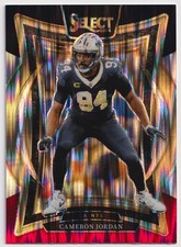 2024 Panini Select #16 Cameron Jordan Black & Red Prizm Shock