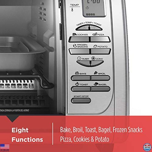 Countertop Convection Toaster Oven, 8 Cooking Functions, Stainless Steel - Picture 6 of 6