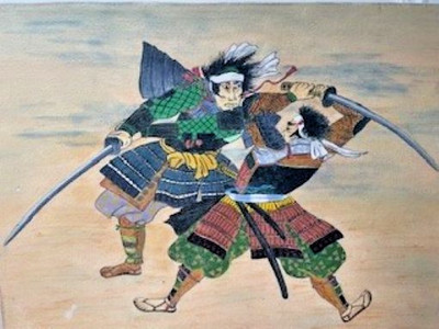 Original Samurai Asian painting