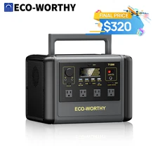 ECO-WORTHY 1200W 1024Wh Portable Power Station Solar Generator for Camping Trip