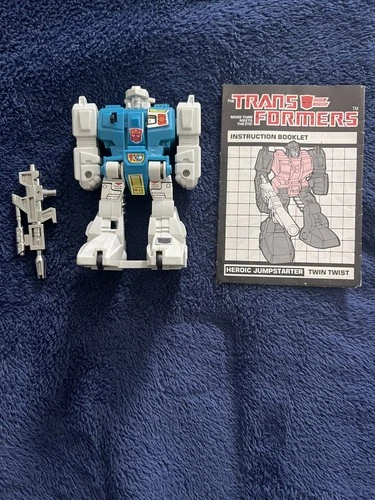 Vintage 1984 Hasbro G1 Transformer "Twin Twist" Figure Complete W/ Box