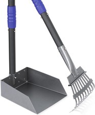 Dog Pooper Scooper, Dog Poop Tray and Rake Set, Pet Waste Removal Scoop