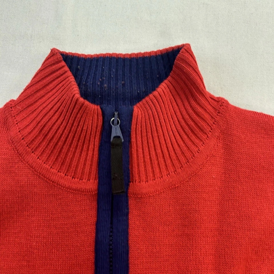 Vintage Obermeyer Sport Sweater Mens 1/4 Zip Co-Pilot Wool Blend Pullover XL Red - Image 4 of 4