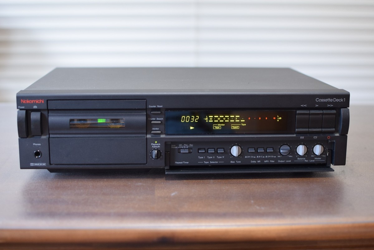 Nakamichi Cassette Deck 1 3-head, Dual Capstan, Azimuth adjustment