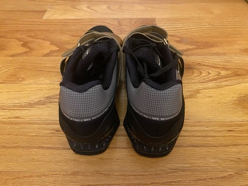 Nike Romaleos 4 Black Metallic Gold Weightlifting Shoes CD3463-001 Men's Sz 9.5 - Picture 5 of 6