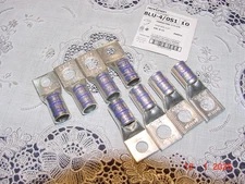 Eight (8) Penn-Union BLU-4/0S1 4/0 1-Hole Crimp Lugs Purple B-15 PUC BLU4/0 NEW!