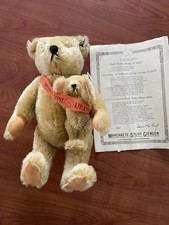 Steiff Limited Edition 1903 Teddy Bear 2887/8000 Mohair With Box COA