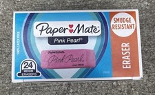 Paper Mate Pink Pearl Erasers, Medium, 24 Count
