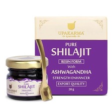 UPAKARMA Pure Shilajit Resin with Ashwagandha Boost Strength Build Muscle 20gm