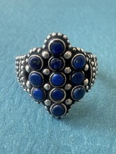 Vintage Native American Navajo .925 Sterling Silver Lapis Lazuli Ring