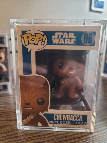 Funko POP Star Wars Chewbacca #06 Blue Box Large Font Bobblehead Vinyl Rare