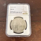1921-S $1 NGC MS-63 Morgan Silver Dollar