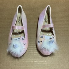toddler girls iridescent pink unicorn flat size 7 cat and jack