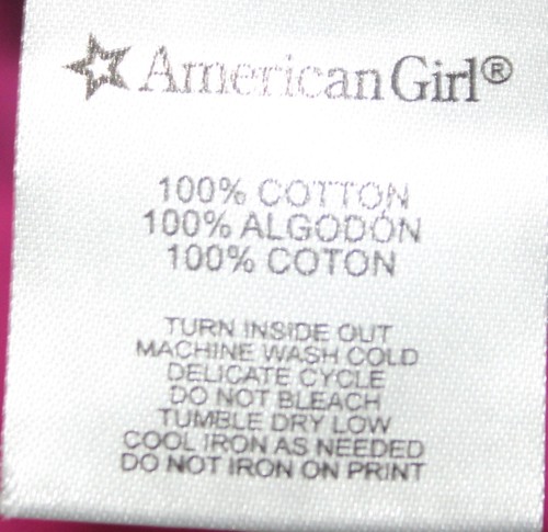American Girl Doll Matching Pink Split Back Star T Shirt Youth Girls Small 7/8 - Picture 9 of 9