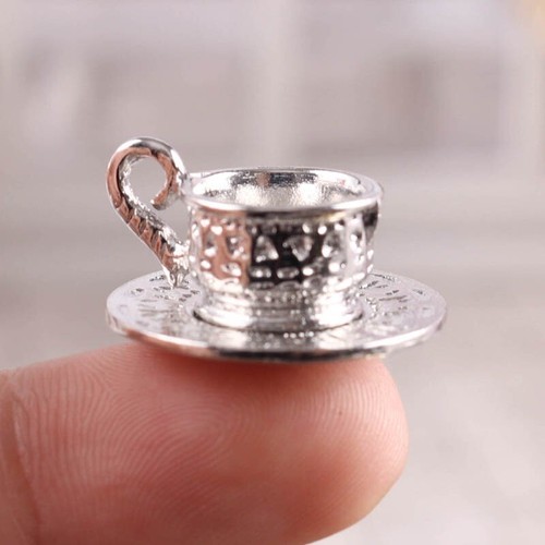1:12 10pcs Miniature Dining Ware Toy Teapot Cup Plate dollhouse afternoon tea - Picture 17 of 21