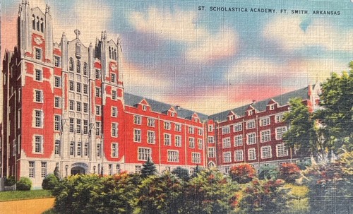 St. Scholastica Academy Fort Smith Arkansas AR alte Postkarte