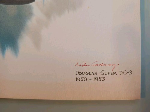 Nixon Galloway Print United Airlines Collector Series 1979 Douglas Super DC-3 - Picture 5 of 10