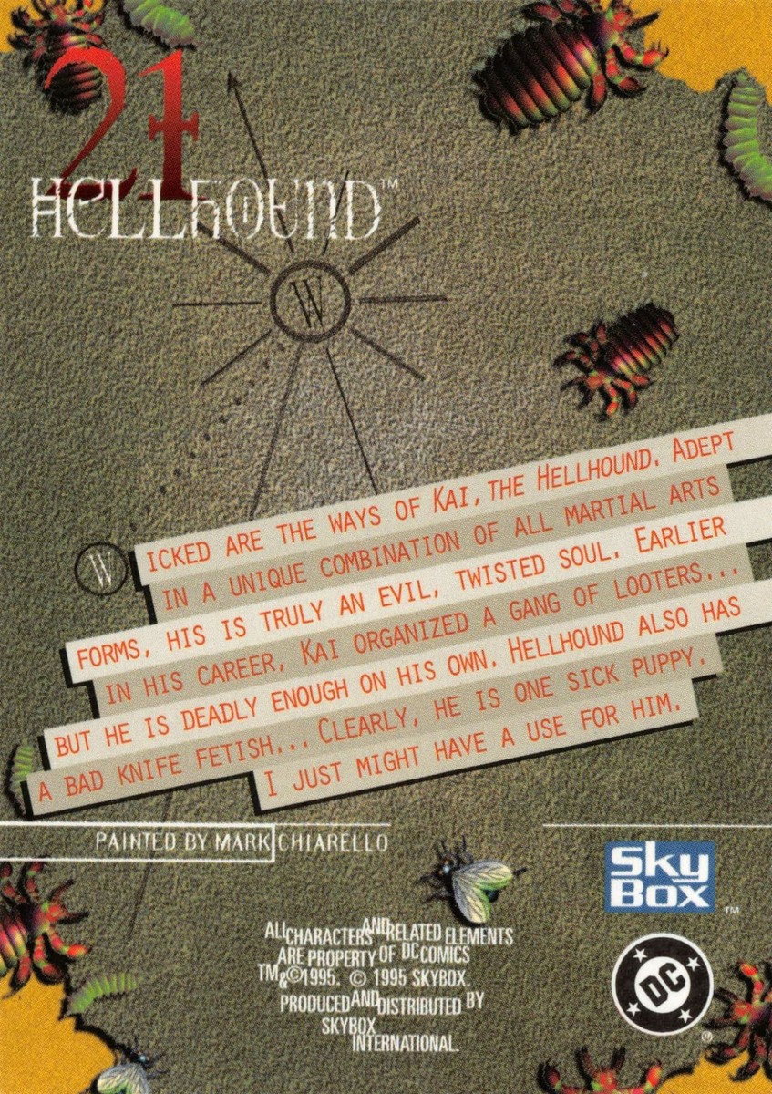 HELLHOUND / DC Comics Villains The Dark Judgment BASE Trading Card
