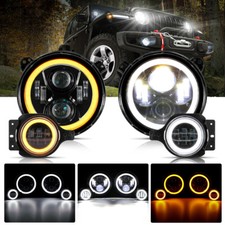 for Jeep Wrangler JL Sahara Rubicon Gladiator 2018-2022 LED Fog Light Headlights