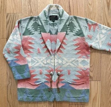 Ralph Lauren Country Southwestern Aztec Blanket Sweater S Excellent