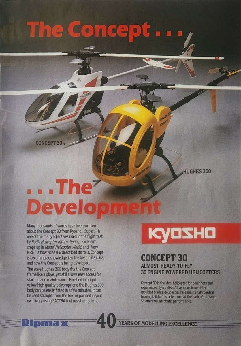 Kyosho Concept 30 RC Helis Print Ad Ephemera Wall Art Decor | eBay