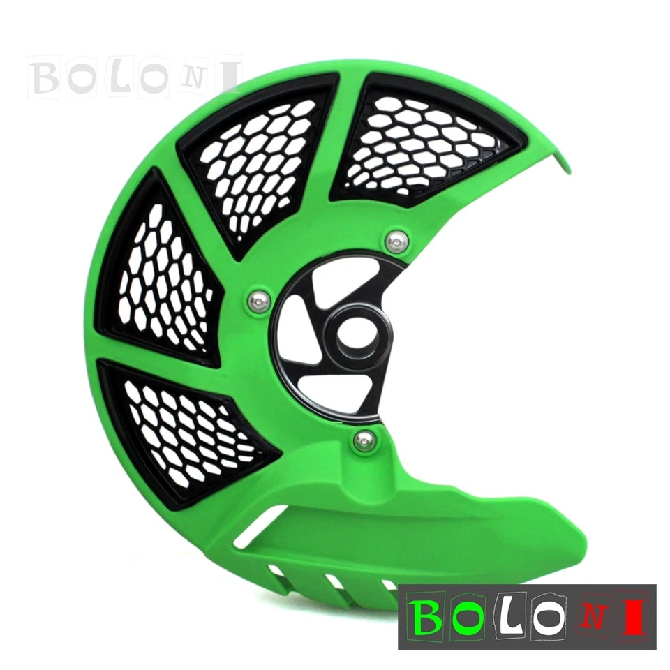 Protector de cubierta de disco X-Brake delantero verde para Kawasaki KX 250F/450F 2006-17 Foto 2 de 4