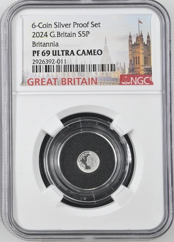 2024 5P Great Britain Silver 1/40oz Proof Britannia NGC PF69 - 1250 Minted