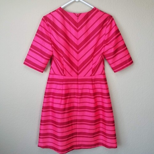 Banana Republic pink red striped 3/4 sleeve dress Womens NWT - Picture 3 of 8