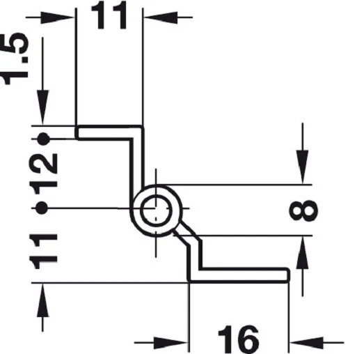 10 Vite-On Cerniera Argento Nichelato Nastro per Porta Cerniera 50x35 MM - Immagine 4 di 4